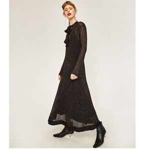 Zara long metallic dress